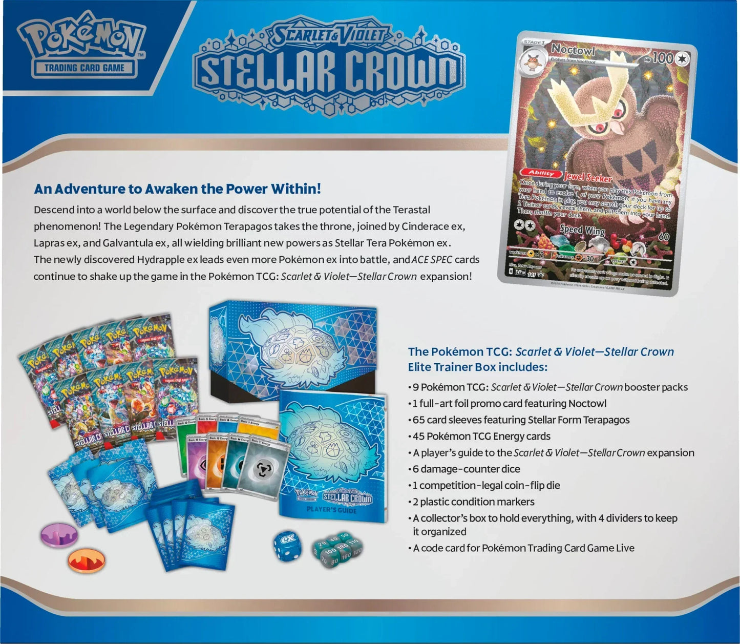 Pokemon TCG - Scarlet & Violet - Stellar Crown - Elite Trainer Box (ETB)