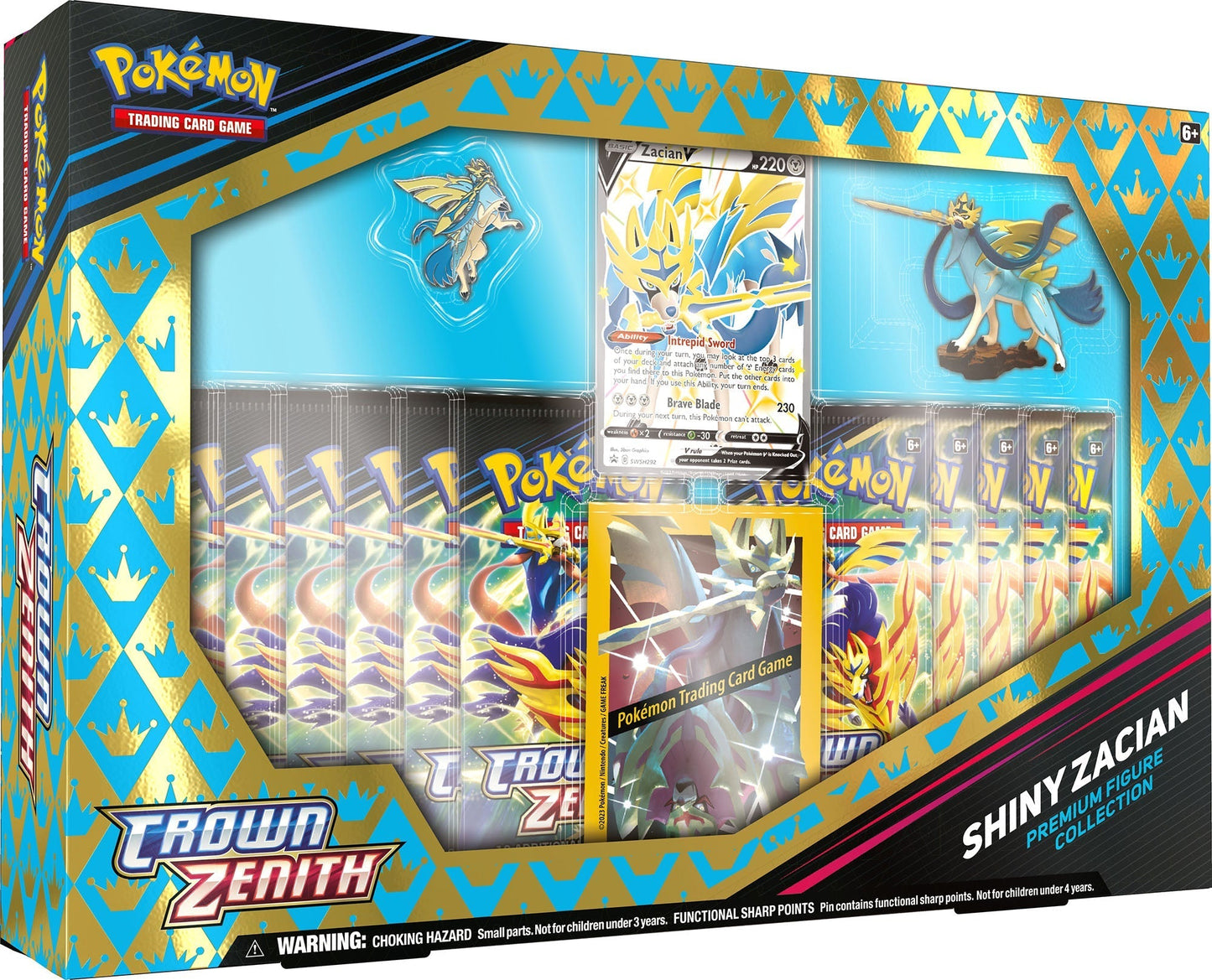 Pokemon TCG - Sword & Shield 12.5 - Crown Zenith - Premium Figure Collection - Shiny Zacian