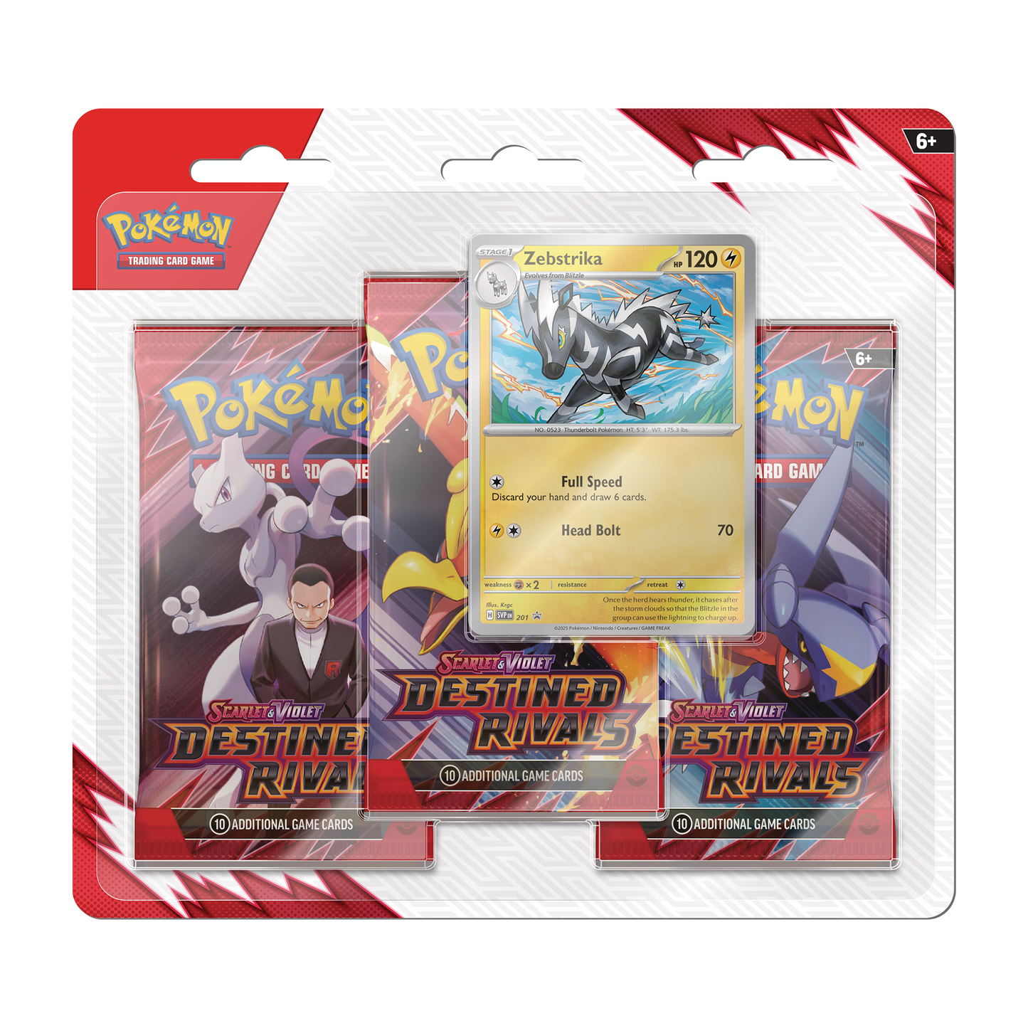 Pokemon TCG - Scarlet & Violet - Destined Rivals - 3 Pack Blister