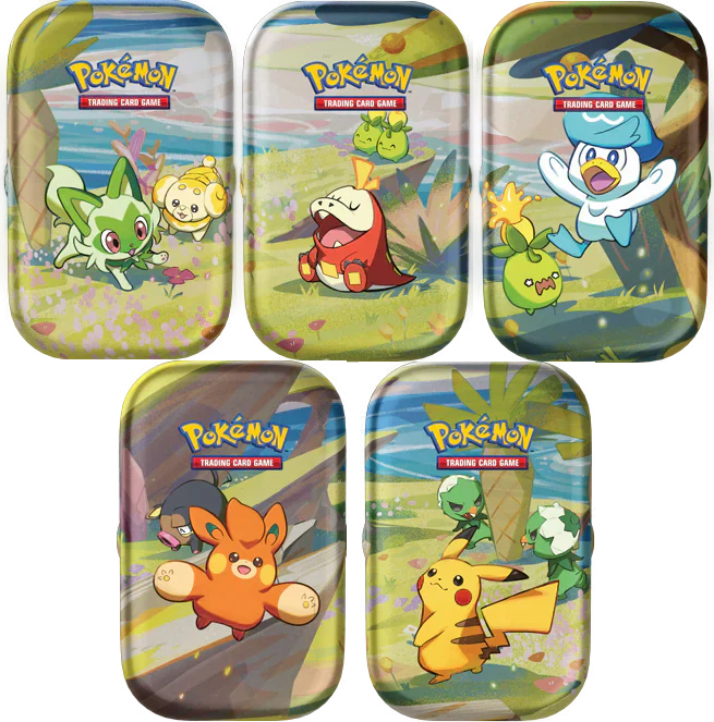 Pokemon TCG - Scarlet & Violet - Base Set - Paldea Friends - Set of 5 Mini Tins