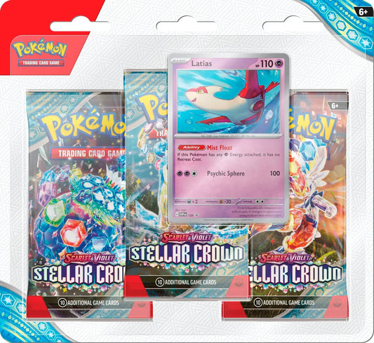 Pokemon TCG - Scarlet & Violet - Stellar Crown - 3 Pack Blister - Latias