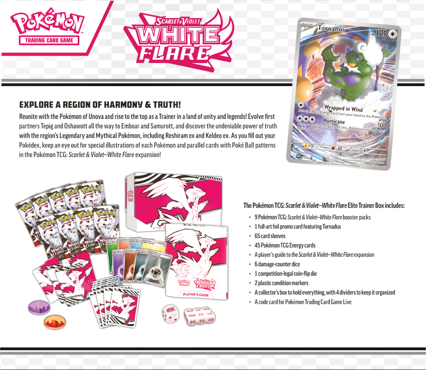 Scarlet & Violet – White Flare Elite Trainer Box Reshiram