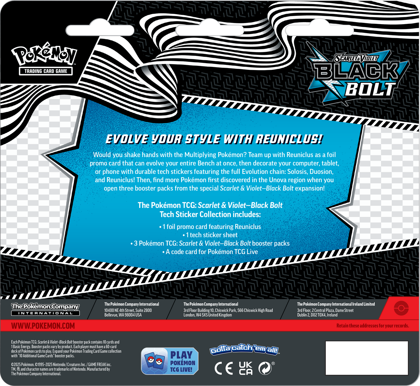 Scarlet & Violet – Black Bolt Tech Sticker Coll Reuniclus