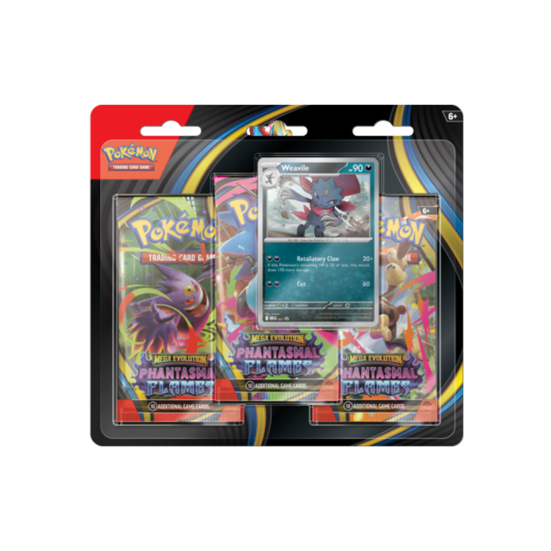 Mega Evolution Phantasmal Flames - 3 Pack Blister (Sneasel/Weavile)