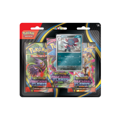 Mega Evolution Phantasmal Flames - 3 Pack Blister (Sneasel/Weavile)